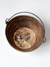 antique brass kettle
