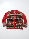 vintage 90s Christmas cardigan sweater