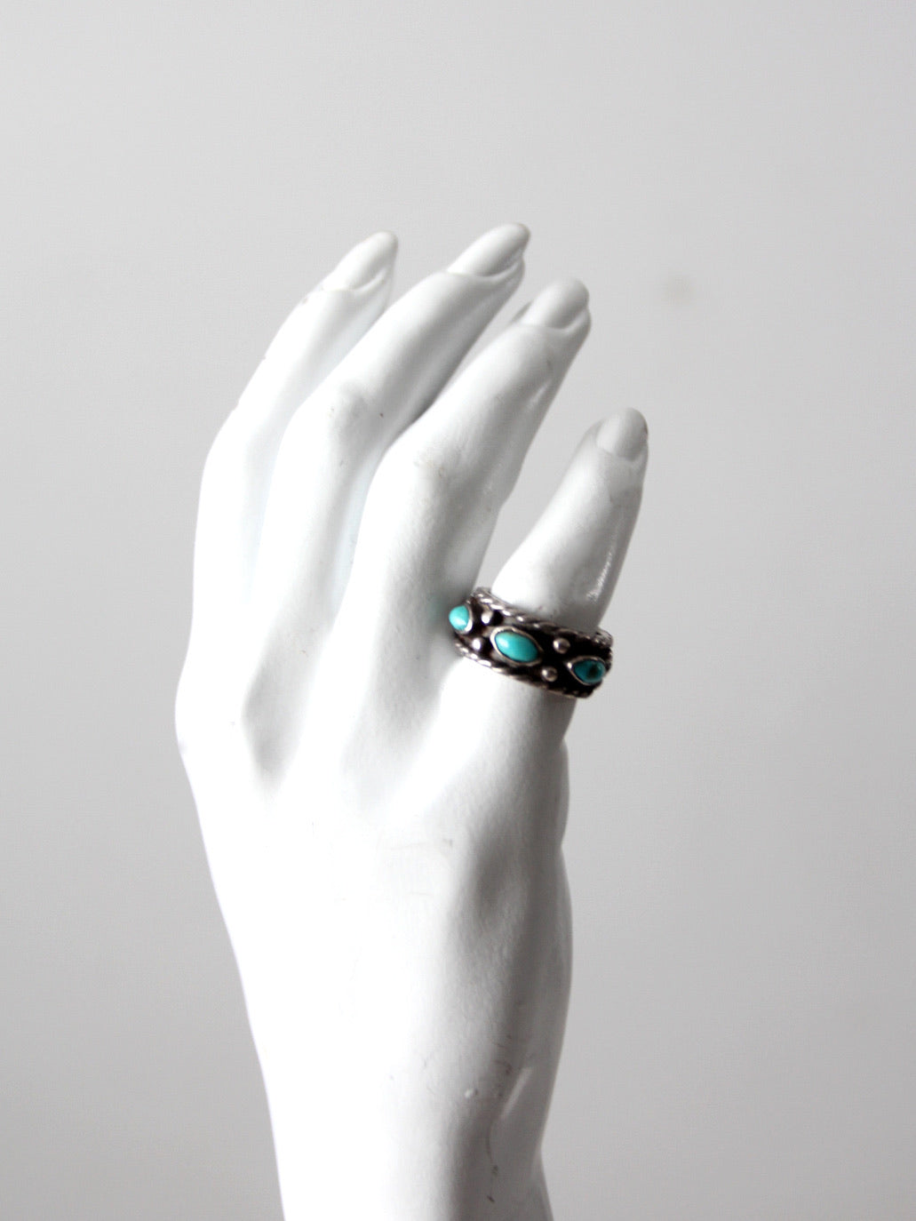 vintage sterling silver and turquoise ring