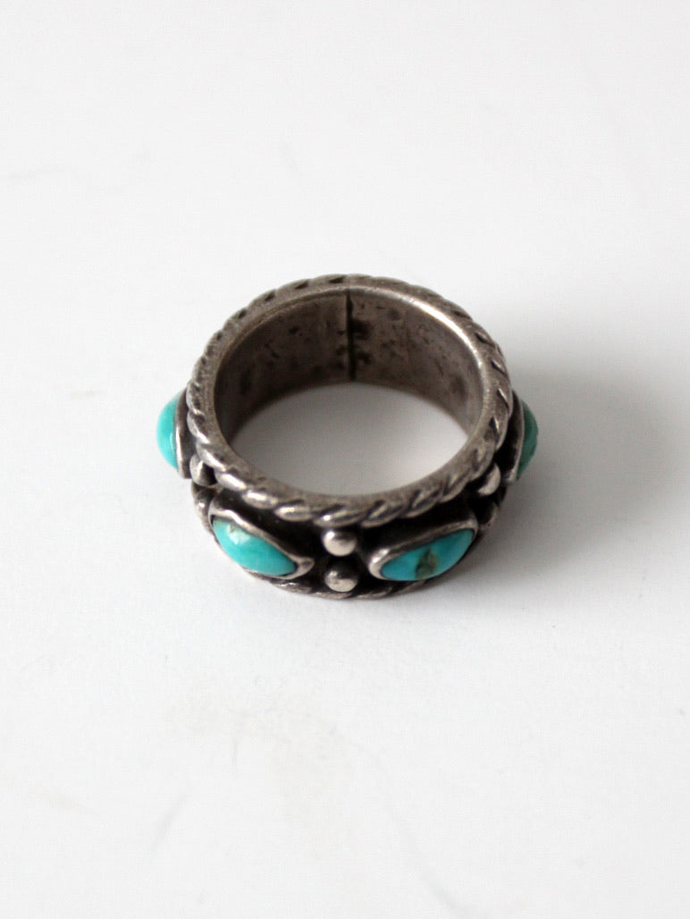 vintage sterling silver and turquoise ring