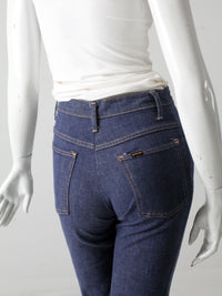 vintage 70's Sears pull on bell bottom jeans, 27 x 30
