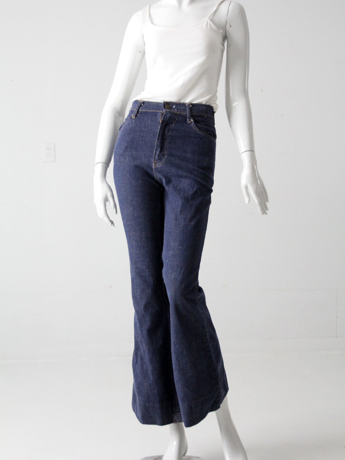 vintage 70's Sears pull on bell bottom jeans, 27 x 30