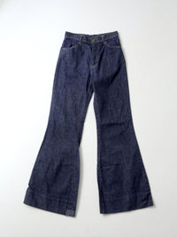 vintage 70's Sears pull on bell bottom jeans, 27 x 30