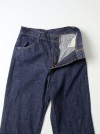 vintage 70's Sears pull on bell bottom jeans, 27 x 30