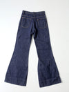 vintage 70's Sears pull on bell bottom jeans, 27 x 30