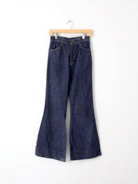 vintage 70's Sears pull on bell bottom jeans, 27 x 30