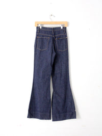 vintage 70's Sears pull on bell bottom jeans, 27 x 30