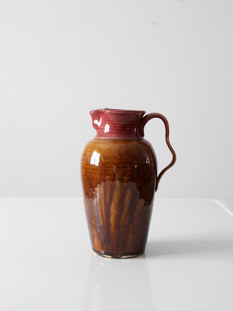 vintage studio pottery pitcher