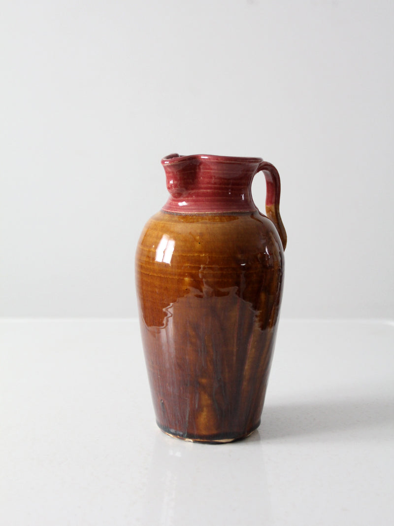 vintage studio pottery pitcher