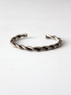 vintage twisted silver tone cuff bracelet