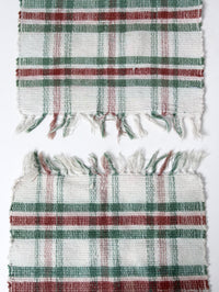 vintage plaid accent rugs pair