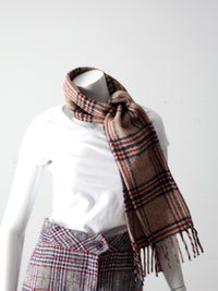 vintage plaid scarf