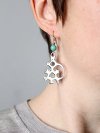 vintage abstract drop earrings