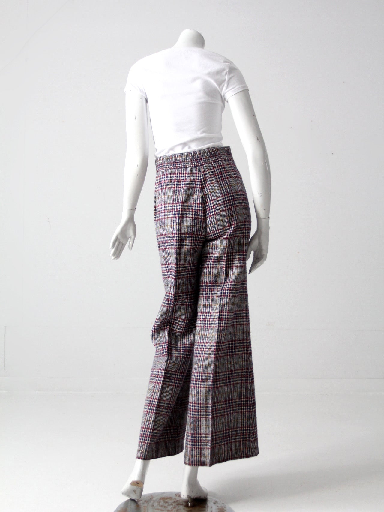 vintage 70s plaid trousers, 28 x 30