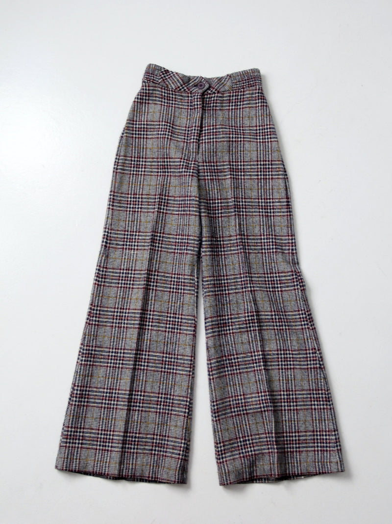 vintage 70s plaid trousers, 28 x 30