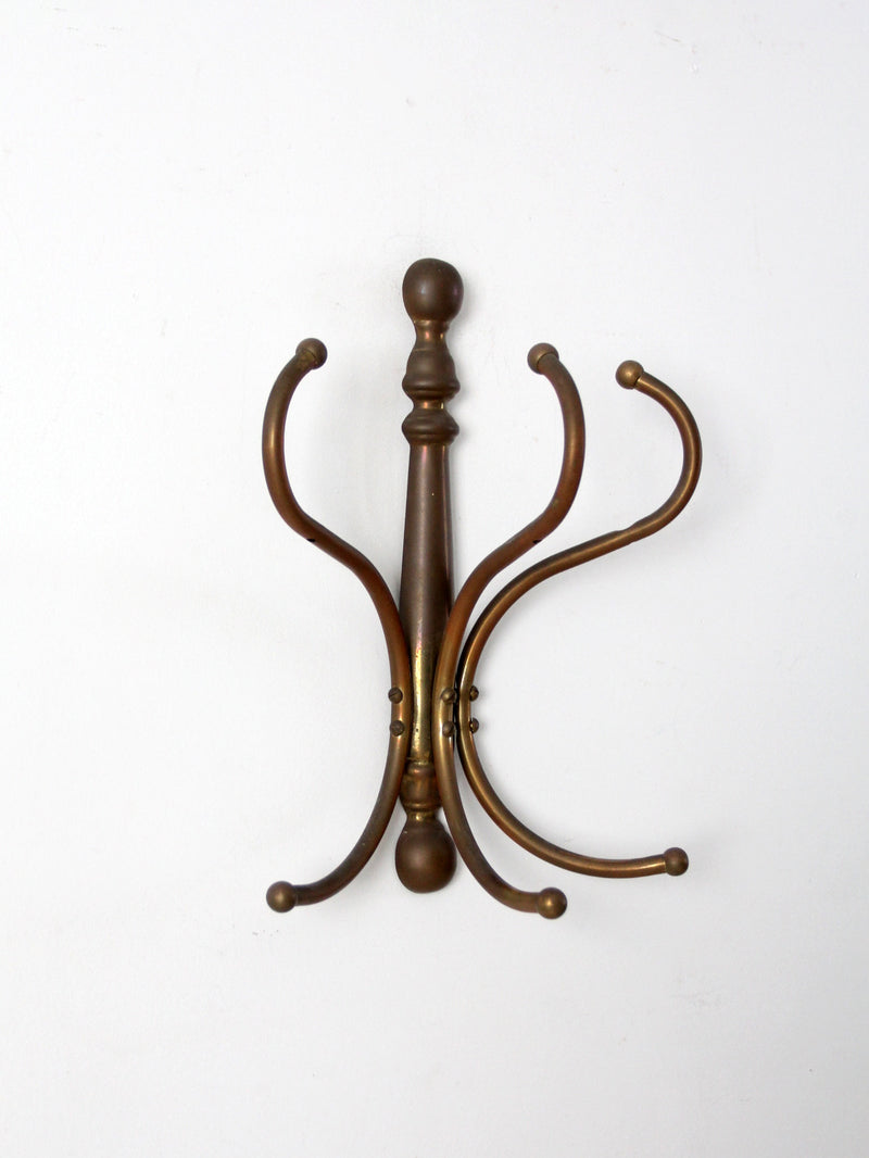 vintage brass hanging coat rack