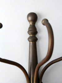 vintage brass hanging coat rack