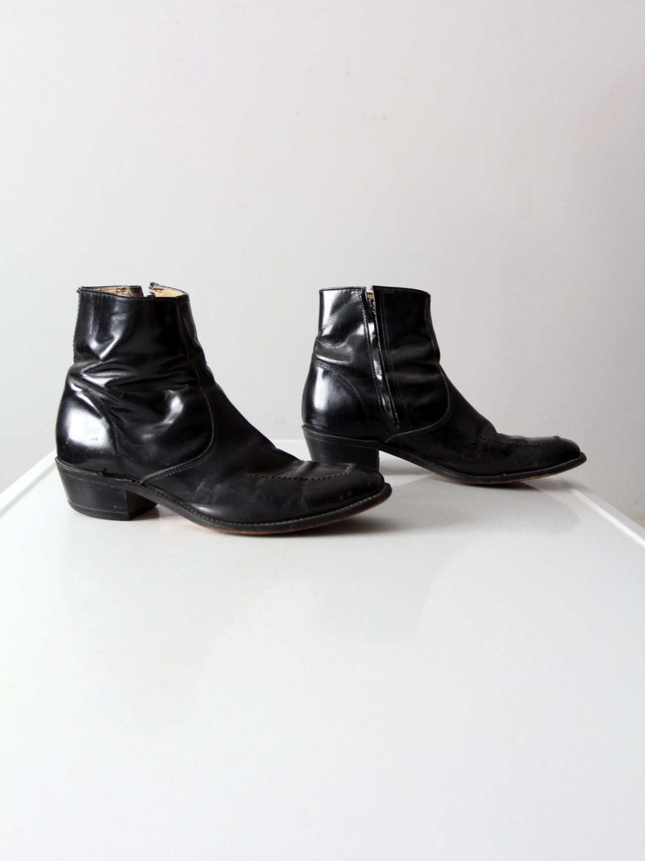vintage black men's half boots