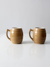 vintage studio pottery mugs pair