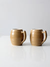 vintage studio pottery mugs pair