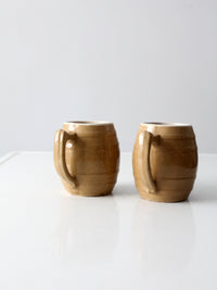 vintage studio pottery mugs pair