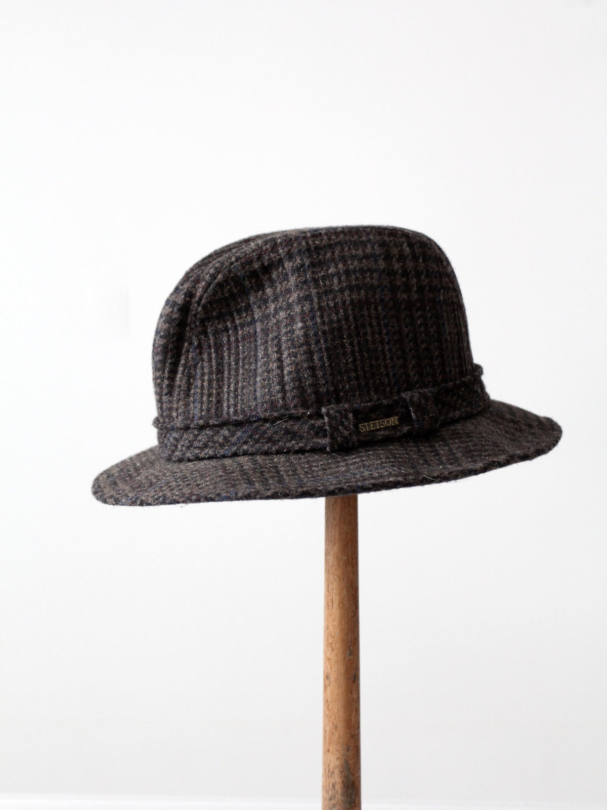 vintage Stetson plaid wool fedora