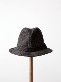 vintage Stetson plaid wool fedora