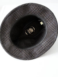 vintage Stetson plaid wool fedora