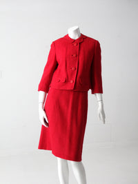 vintage 60s boucle skirt suit