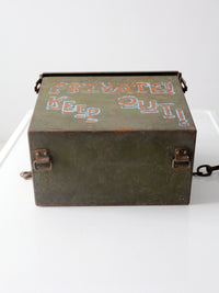 vintage Private Keep Out metal box