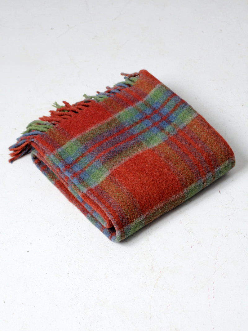 vintage wool plaid blanket