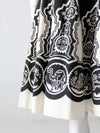 vintage boho print sequin skirt