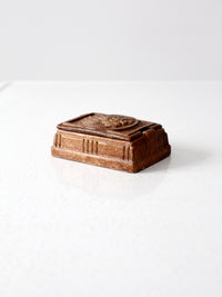 vintage Syroco style valet box with Indian chief