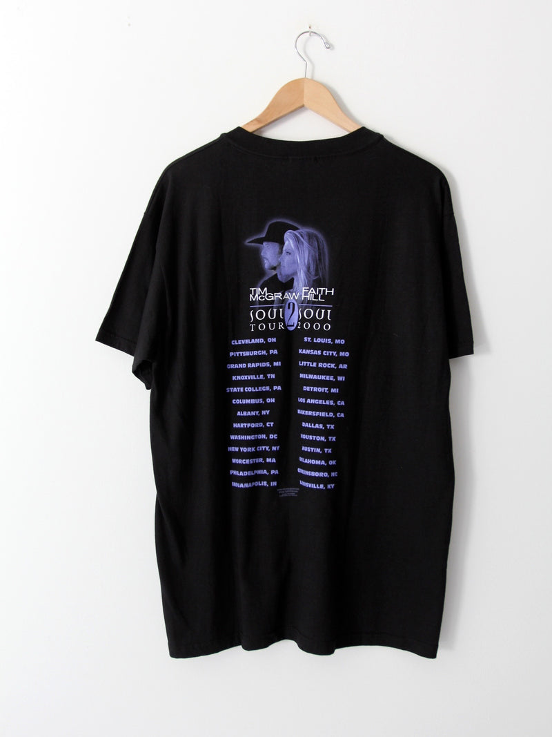 vintage Tim McGraw & Faith Hill 2000 Soul 2 Soul Tour t-shirt