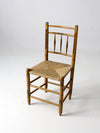 vintage folk art painted rush seat chair