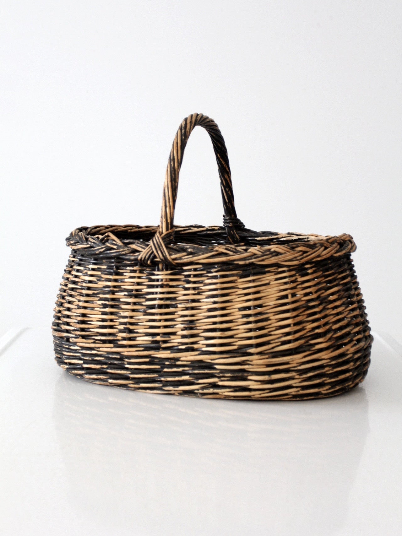vintage black harvest basket