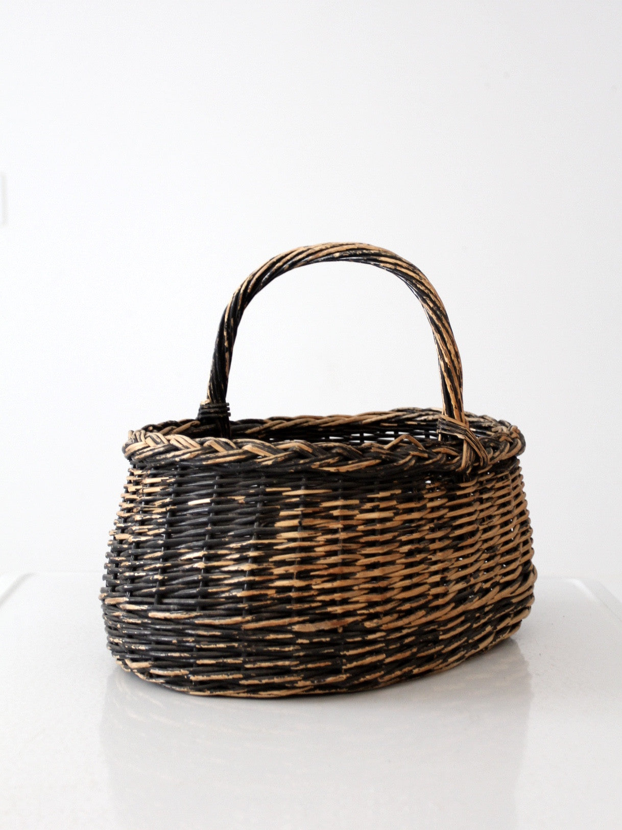 vintage black harvest basket