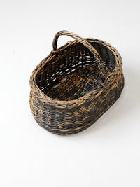 vintage black harvest basket