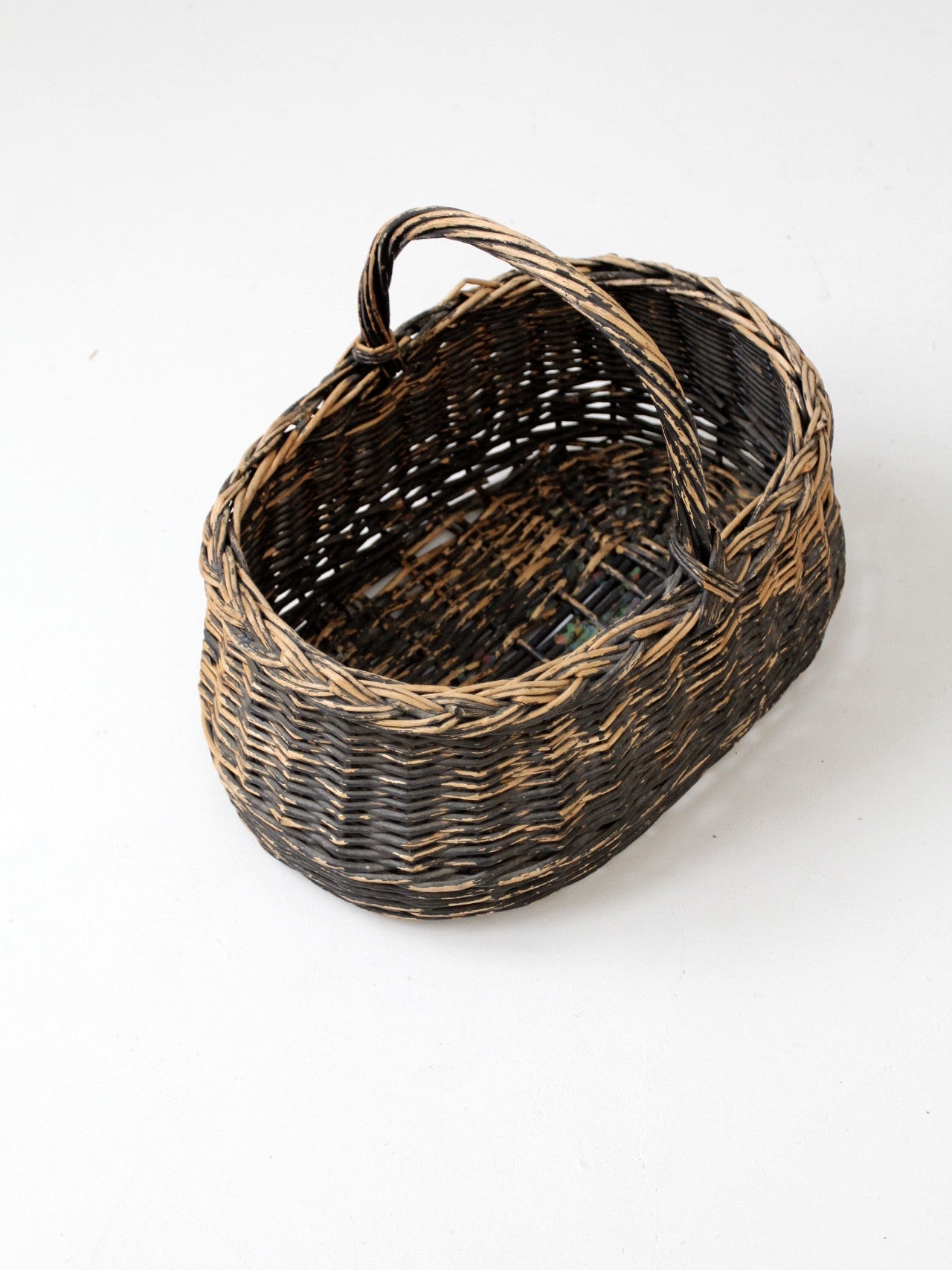 vintage black harvest basket