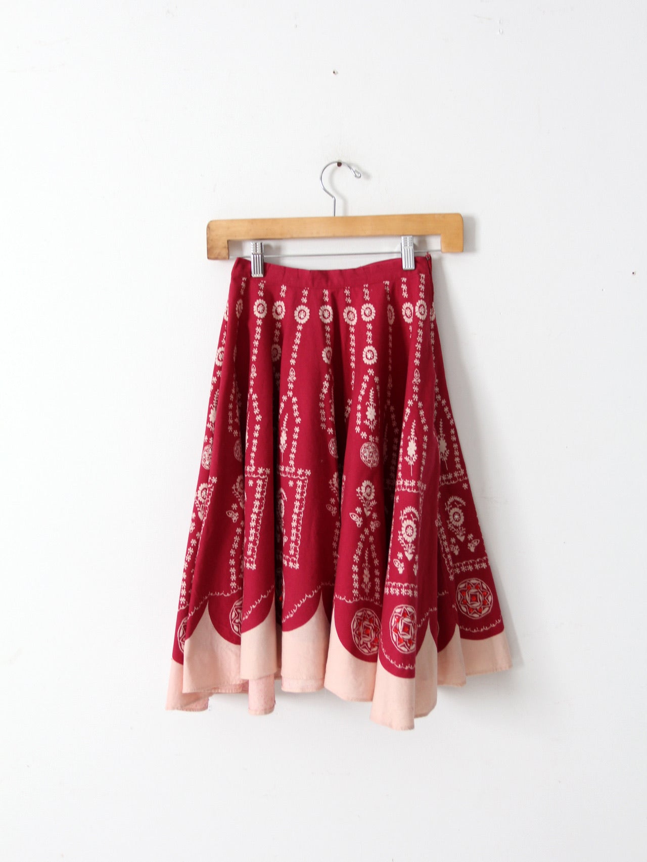 vintage boho print skirt