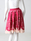 vintage boho print skirt