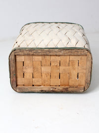 antique woven hamper basket