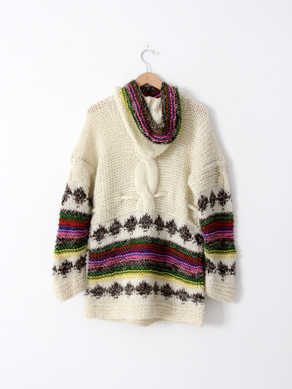 vintage 70s hooded sweater
