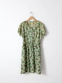 vintage 50s paisley print dress