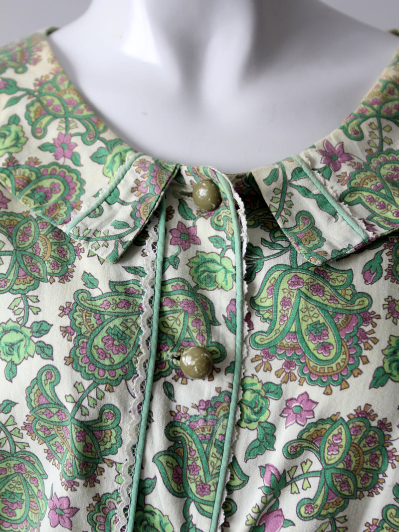 vintage 50s paisley print dress