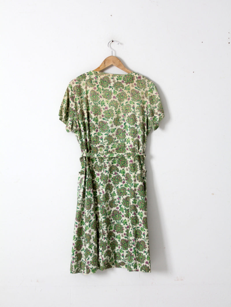 vintage 50s paisley print dress