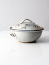 vintage studio pottery covered bowl