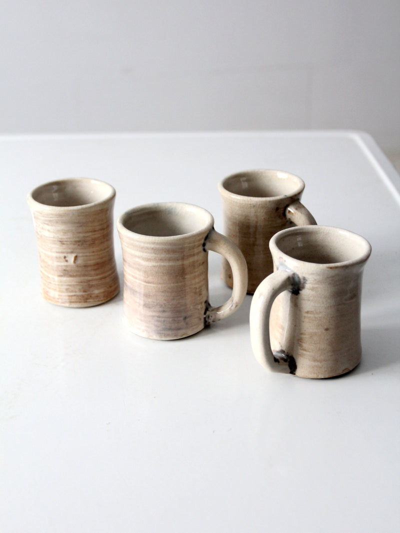 vintage studio pottery mugs set of 4