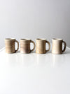 vintage studio pottery mugs set of 4