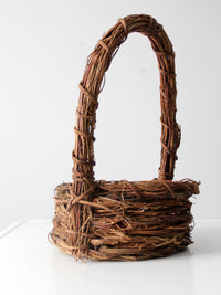 vintage rustic twig basket